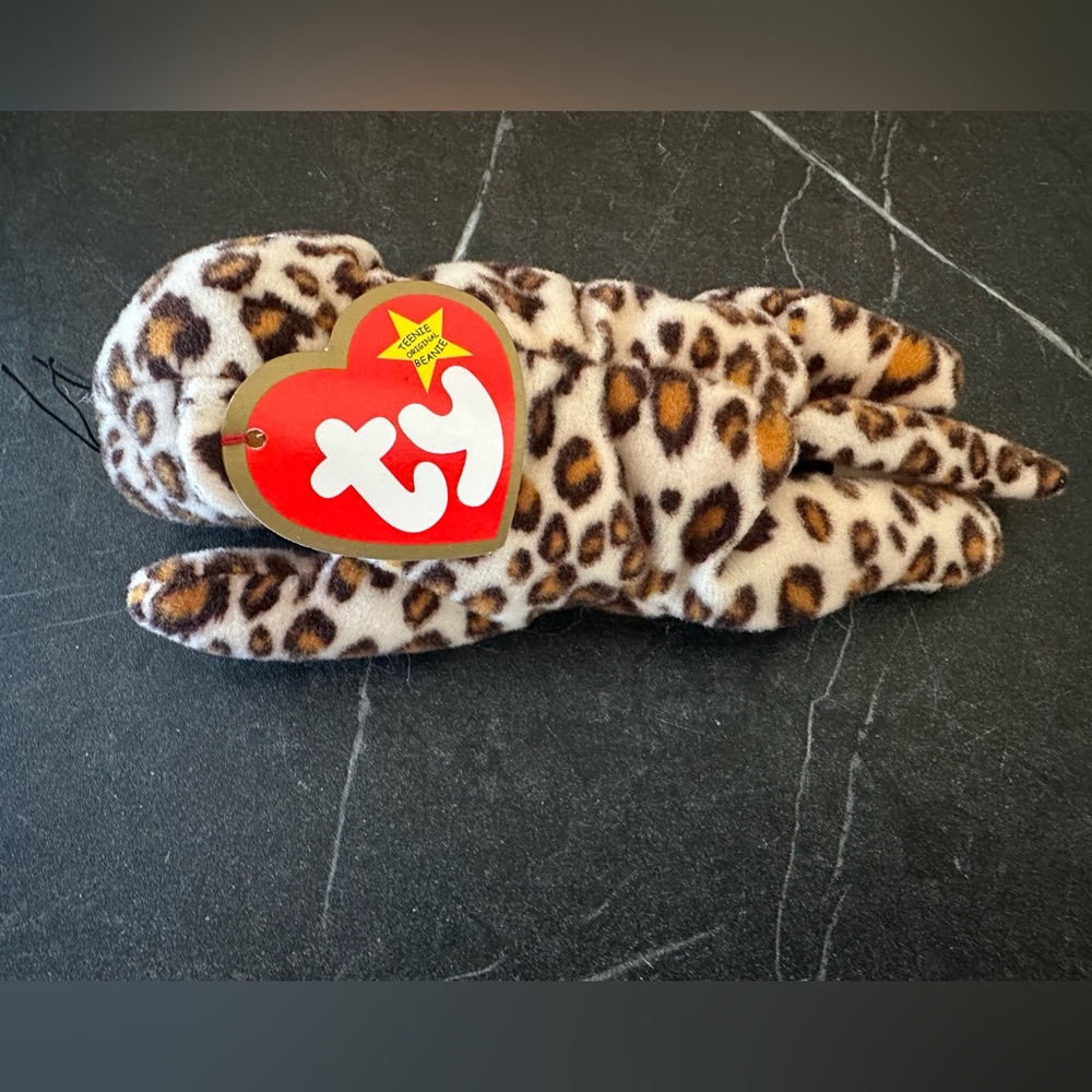Ty Leopard Print Plush - Brown & Cream Spots